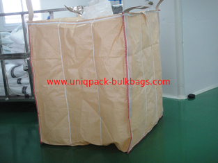 中国 包装の澱粉の粉のための PE はさみ金のベージュ バッフル適用範囲が広い FIBC のジャンボ袋 サプライヤー